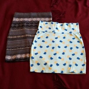 Two Cute Skirts Size S/M Above Knee Level